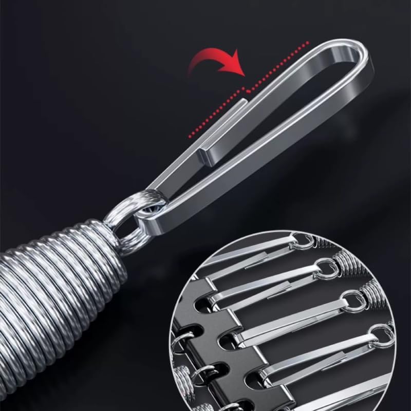 Utypee 5-Level Adjustable Chest Expander up to 66 lbs | Fitness Equipment for Home Gym Steel Buckle & Electroplated Springs | Workout Equipment for Grip, Arm, Chest, Back Training - Image 3